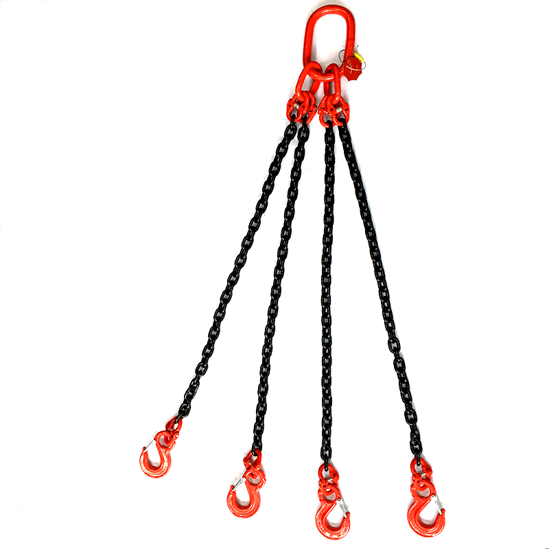 Grade 80 QOO Chain Sling - Quad Leg w/ Quad Oblong Master Link on Top ...